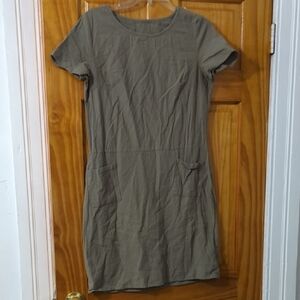Casual Olive Midi Dress